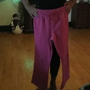 Pink fleece pants